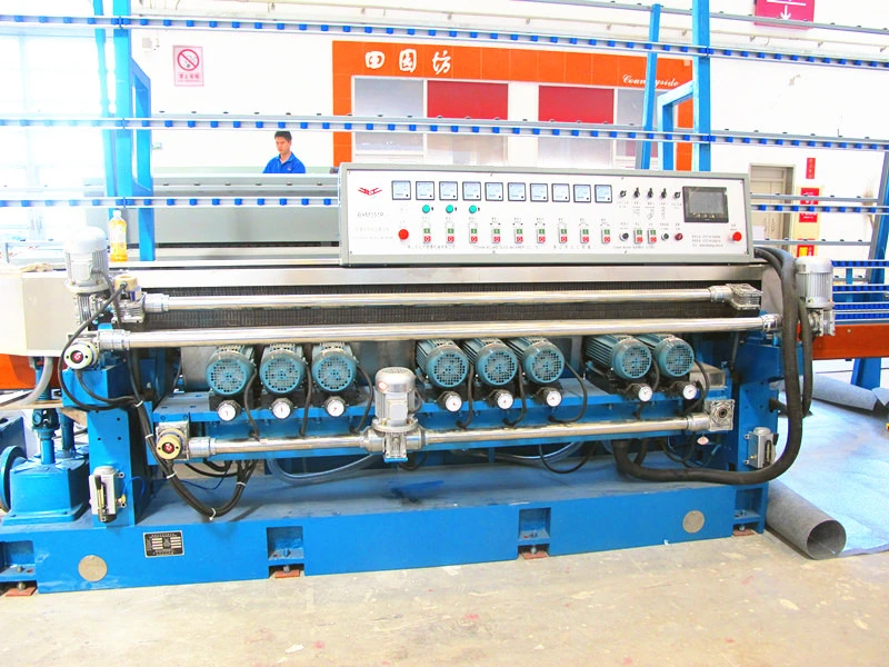 Automatic Glass Straight Line Polishing Grinding Beveling Mitering Processing Edger Glass Edging Machine