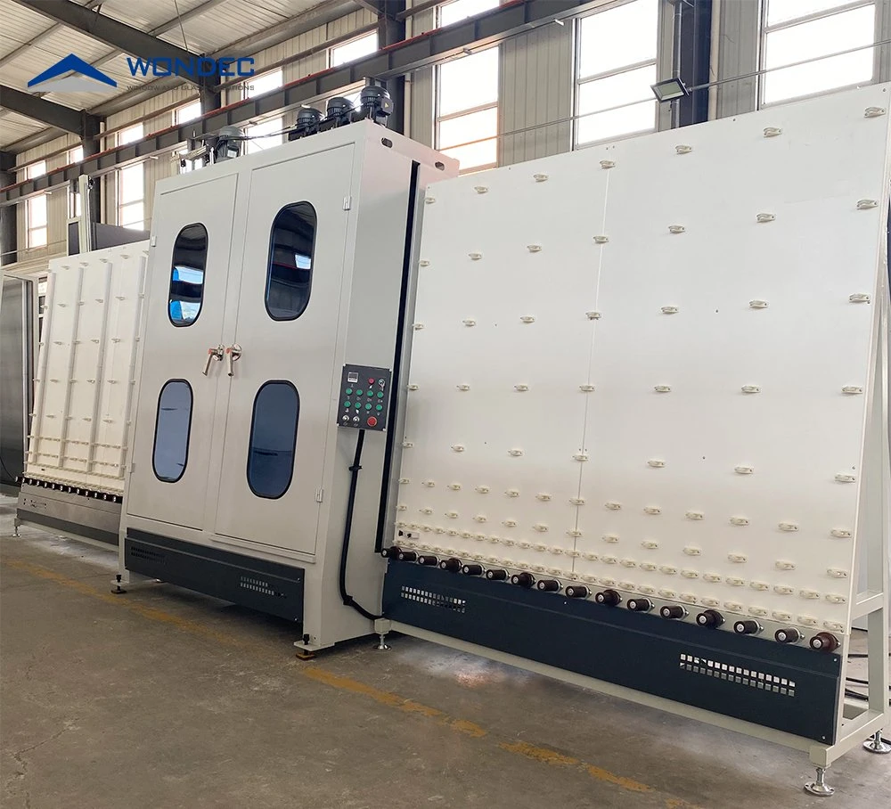 China Manufacturer Automatic Vertical Float Flat Low-E Glass Washer Glass Washing Drying Machine
