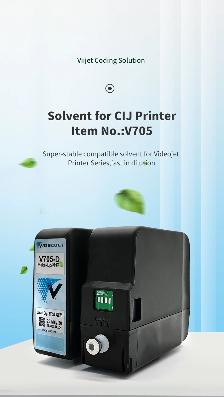 Cij Printer Machine Ink/Solvent/Makeup Printing Consumables V705/V706; Printing/Packaging Industry